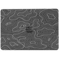 Matna prozirna maskica s apstraktnim motivom za MacBook Pro 16" (A2485 / A2780 / A2991 / A3186 / A3403 / A3428 / A3429) - crna