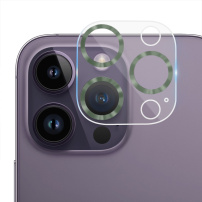 Kaljeno staklo s metalnim okvirima za zaštitu leća kamere za iPhone 14 Pro / 14 Pro Max - zelena