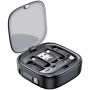 UD7603 putni set s uvlačivim USB-C kabelima, adapterima, olovkom i postoljem - crni