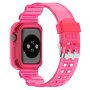 Izdržljiva maska s prozirnim remenom za Apple Watch 42mm (Series 10 / 11) - neonski ružičasta