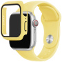 Silikonski remen s kućištem od kaljenog stakla za Apple sat 41mm - žuti