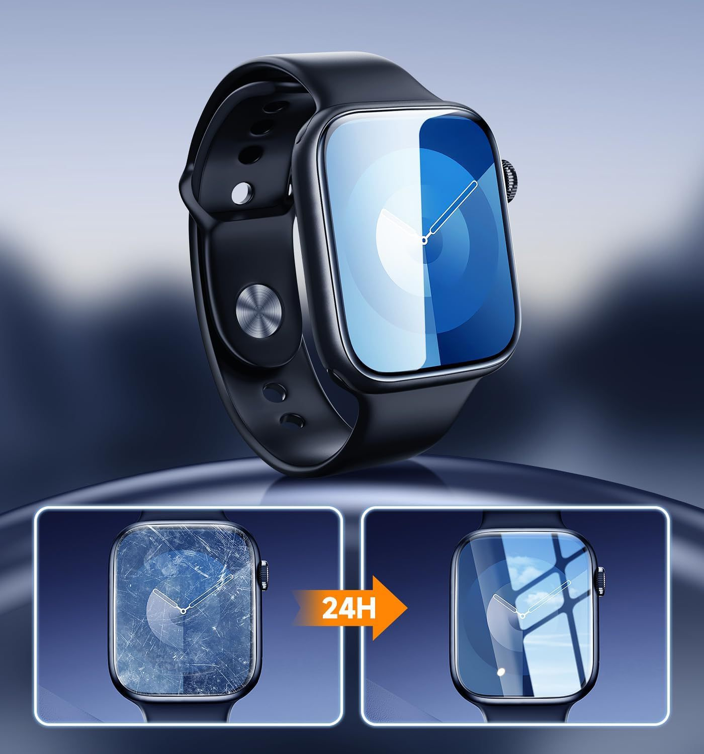 Zaštitna folija sa aplikatorom za jednostavno lijepljenje Apple Sat 41mm - 2 kom