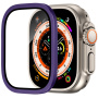 Kaljeno staklo s metalnim okvirom za Apple Sat Ultra 49mm - ljubičasti