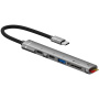 5u1 USB-C / 2x USB-C / USB-A / adapter za SD i TF čitač za iPhone / iPad / MacBook - srebrni