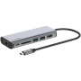 BELKIN 6u1 hub 4K HDMI / USB-C PD 3.0 / 2x USB-A 3.0 / RJ45 / SD čitač sa konektorom USB-C za iPad / MacBook - srebrni