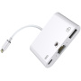 NK-107 3v1 Adapter OTG s lightning priključkom za ethernet + USB + lightning za iPhone / iPad - bijeli