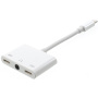 Redukcija lightning priključka s dva lightning priključka i priključkom jack 3.5mm za iPhone - bijelim