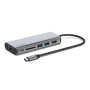 BELKIN 6u1 hub 4K HDMI / USB-C PD 3.0 / 2x USB-A 3.0 / RJ45 / SD čitač sa konektorom USB-C za iPad / MacBook - srebrni