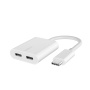 BELKIN RockStar audio i adapter za punjenje - 2x USB-C na USB-C - bijeli