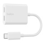 BELKIN RockStar audio i adapter za punjenje - 2x USB-C na USB-C - bijeli