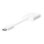 BELKIN RockStar audio i adapter za punjenje - 2x USB-C na USB-C - bijeli