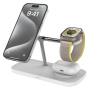 T255 Qi2 3u1 magnetski bežični stalak za iPhone / Apple Watch / AirPods - 15W - bijeli