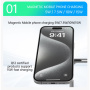 T255 Qi2 3u1 magnetski bežični stalak za iPhone / Apple Watch / AirPods - 15W - bijeli