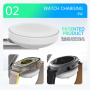 T255 Qi2 3u1 magnetski bežični stalak za iPhone / Apple Watch / AirPods - 15W - bijeli