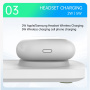 T255 Qi2 3u1 magnetski bežični stalak za iPhone / Apple Watch / AirPods - 15W - bijeli