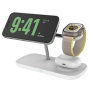 T255 Qi2 3u1 magnetski bežični stalak za iPhone / Apple Watch / AirPods - 15W - bijeli