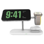 T255 Qi2 3u1 magnetski bežični stalak za iPhone / Apple Watch / AirPods - 15W - bijeli
