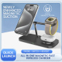 T255 Qi2 3-u-1 magnetsko bežično postolje za iPhone / Apple Watch / AirPods - 15W - crno