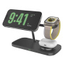 T255 Qi2 3-u-1 magnetsko bežično postolje za iPhone / Apple Watch / AirPods - 15W - crno