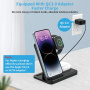 Z5G 3u1 sklopivi bežični stalak za iPhone / Apple Watch / AirPods - 15W - bijeli