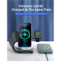 Appleking 4u1 magnetsko bežično postolje za iPhone / Apple Watch / AirPods - 15W - crno