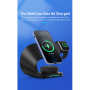 Appleking 4u1 magnetsko bežično postolje za iPhone / Apple Watch / AirPods - 15W - crno