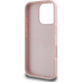 Guess Grained Roses 4G Metal Logo maska za iPhone 16 Pro - ružičasta