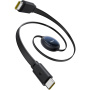 Baseus Nomos uvlačivi kabel za punjenje i prijenos podataka - USB-C na USB-C - 1,5 m - crni
