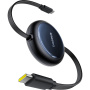 Baseus Nomos uvlačivi kabel za punjenje i prijenos podataka - USB-C na USB-C - 1,5 m - crni