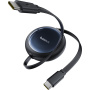 Baseus Nomos uvlačivi kabel za punjenje i prijenos podataka - USB-C na USB-C - 1,5 m - crni