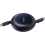 Baseus Nomos uvlačivi kabel za punjenje i prijenos podataka - USB-C na USB-C - 1,5 m - crni