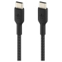 BELKIN Boost Charge Braided pleteni kabel za punjenje i prijenos podataka - USB-C na USB-C - 2 m - crni