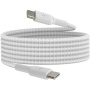 BELKIN Boost Charge Braided pleteni kabel za punjenje i prijenos podataka - USB-C na USB-C - 2 m - bijeli