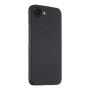 Tactical Aramid maska s uzorkom karbonskih vlakana i MagSafe za iPhone 16e / 17e - tamnosiva