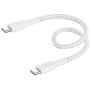 BELKIN Boost Charge Braided pleteni kabel za punjenje i prijenos podataka - USB-C na USB-C - 15 cm - bijeli
