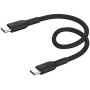 BELKIN Boost Charge Braided pleteni kabel za punjenje i prijenos podataka - USB-C na USB-C - 15 cm - crni