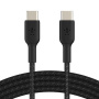 BELKIN Boost Charge Braided pleteni kabel za punjenje i prijenos podataka - USB-C na USB-C - 2 m - crni