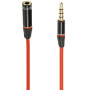 Produžni audio kabal 3.5mm jack za iPhone / iPad / iPod - 1.2m crvena