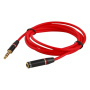 Produžni audio kabal 3.5mm jack za iPhone / iPad / iPod - 1.2m crvena