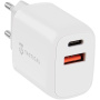 Tactical Base Plug Dual adapter za napajanje 20 W USB-C / USB-A za iPhone / iPad / iPod / AirPods - bijela