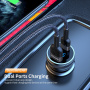 ESSAGER auto punjač s zaslonom i USB-C / USB-A priključcima - 54W - siva