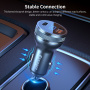 ESSAGER auto punjač s zaslonom i USB-C / USB-A priključcima - 54W - siva