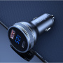 ESSAGER auto punjač s zaslonom i USB-C / USB-A priključcima - 54W - siva