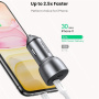 UGREEN auto punjač s 2x USB-C priključka - 30W - sivi