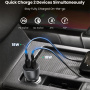 UGREEN auto punjač s 2x USB-C priključka - 30W - sivi