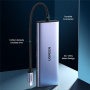 UGREEN CM490 9-u-1 hub - utor za SD / TF karticu / RJ45 / 2x HDMI / USB-C / 3x USB-A na USB-C - tamno sivi