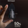 JOYROOM CCN16 mini auto punjač s USB-C / USB-A priključcima - 15W - crni