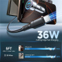 JOYROOM CL07 set auto punjača s USB-C / USB-A priključcima i USB-C kabelom - 72W - 1,6 m - crna