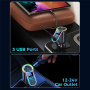 JOYROOM CL21 auto punjač s 2x USB-C / USB-A priključka i razdjelnikom utičnice upaljača - 150W - crni