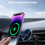 JOYROOM JR-ZS240 Pro magnetski držač za auto za ventilacijski otvor s bežičnim punjenjem za iPhone - tamno sivi